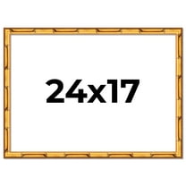 24x17 Frame Gold Bamboo Solid Wood Picture Frame | 1 Inch Moulding Width | Interior Frame Depth