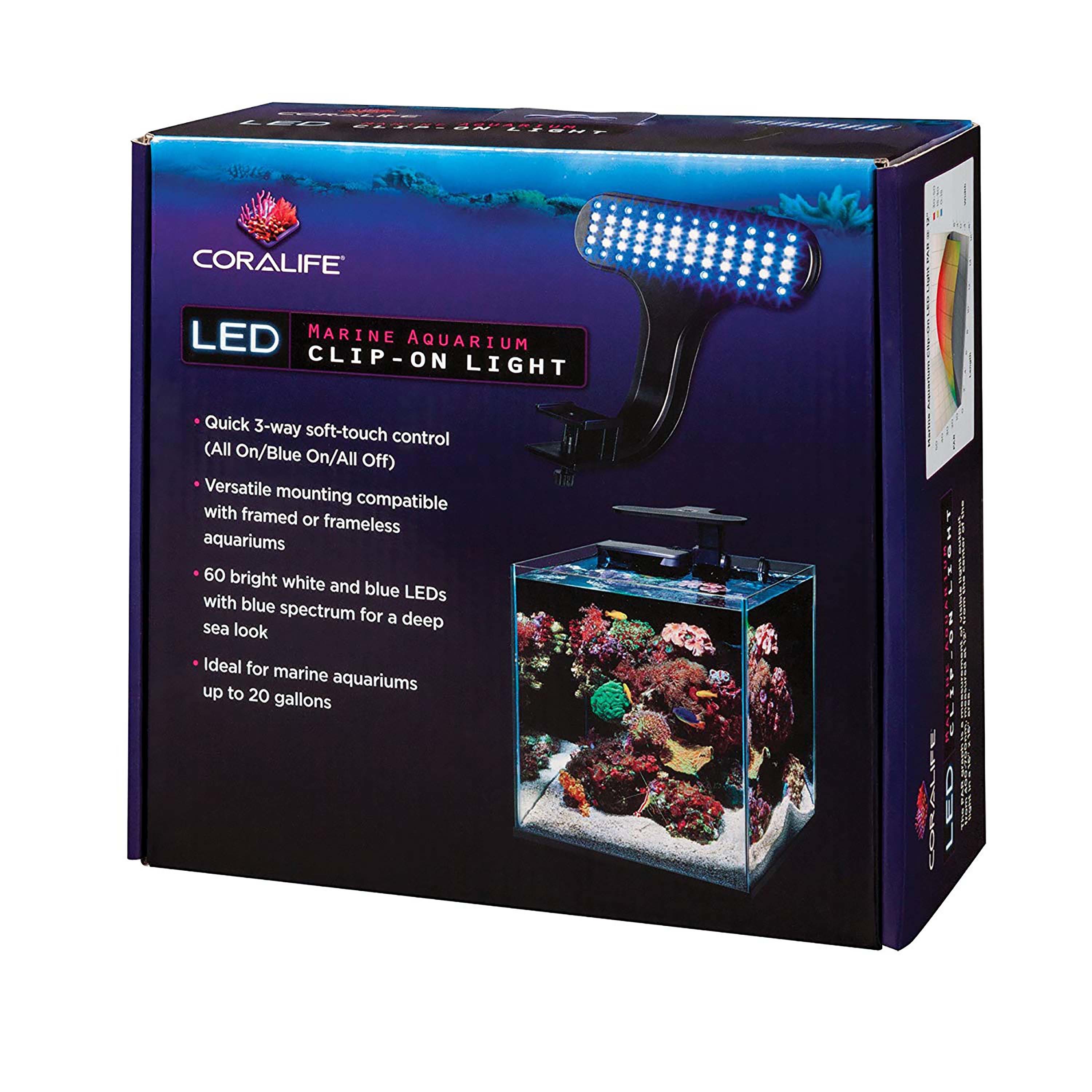 Coralife ClipOn Marine Aquarium LED Light Fixture