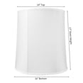 thumbnail image 2 of 14"x16"x17" Prestige Large Drum Lampshade White Shantung, Unisex Cylinder Shade for Tall Table Lamps, 2 of 6