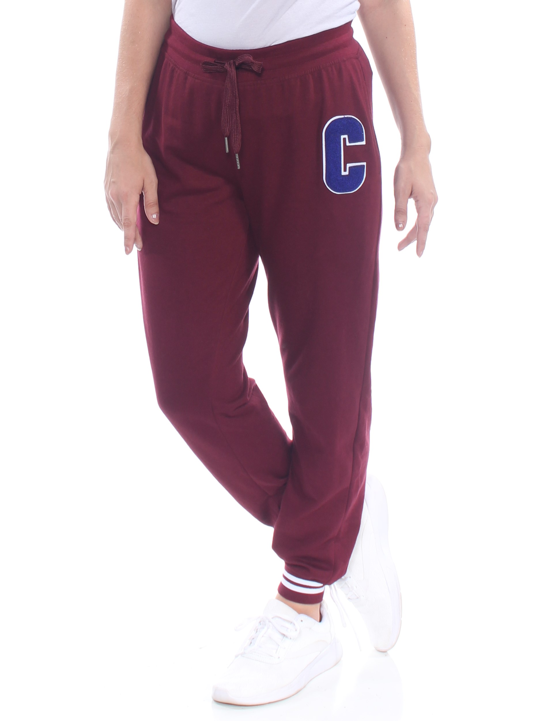 ladies burgundy joggers