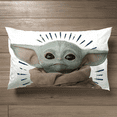 thumbnail image 6 of Baby Yoda Powerful Child Kids 4-Piece Full Sheet Set, Microfiber, Blue, Star Wars, 6 of 11