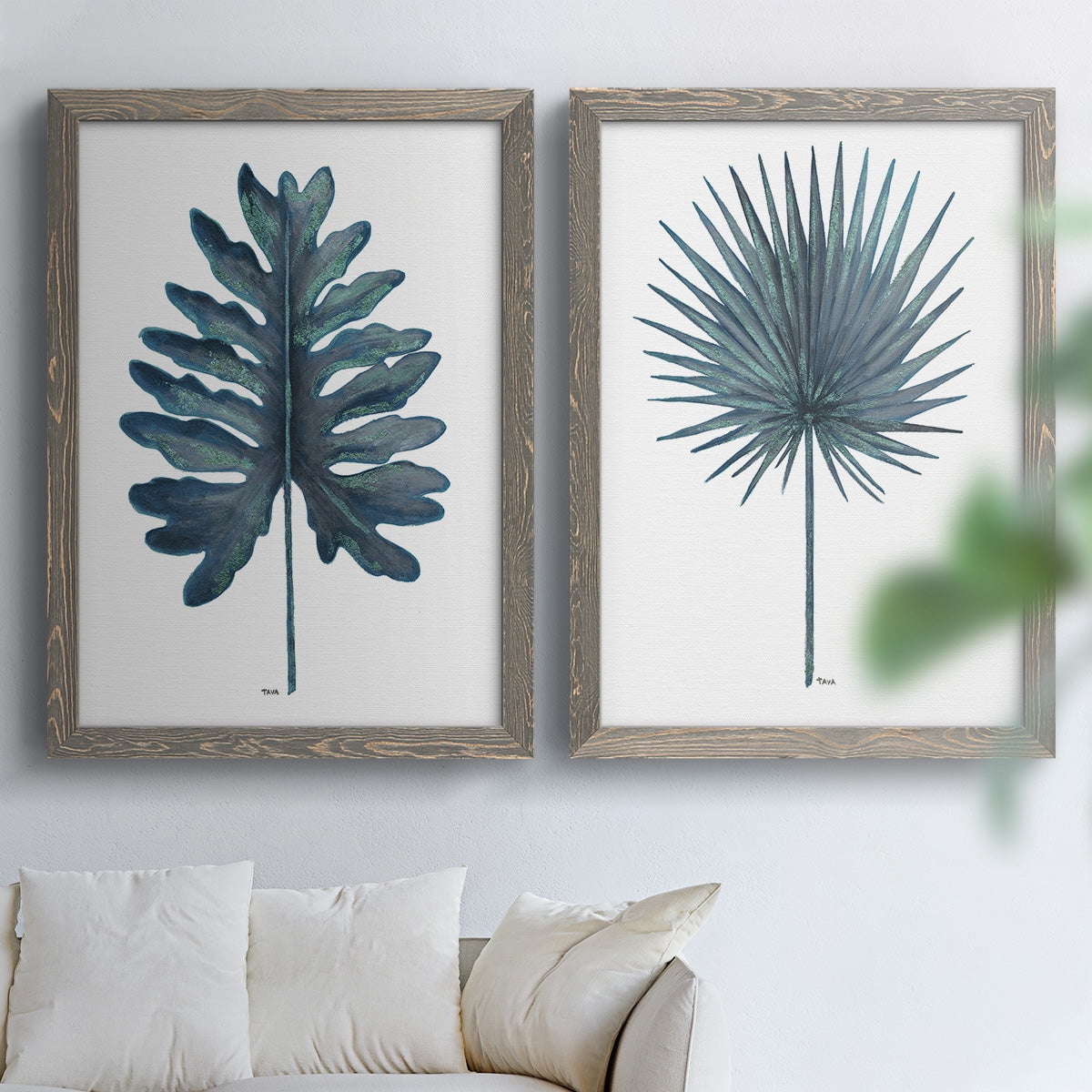 Blue Oasis I - Premium Framed Canvas 2 Piece Set - Ready to Hang