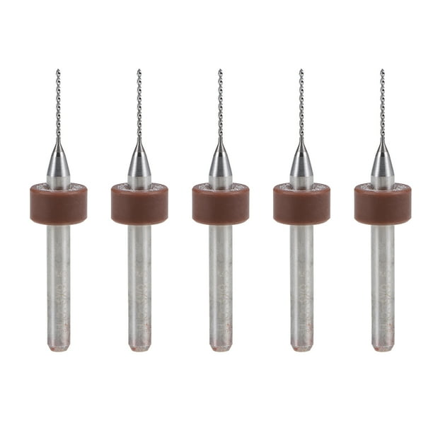 Herramientas rotativas de carburo de tungsteno de 0.6mm Unique Bargains para grabado CNC, brocas de circuito impreso micro PCB 5Pcs 0.6mm