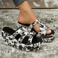 thumbnail image 4 of Vedolay Sandals Women's Wedge Sandals Wedge Platform Ankle Strap Open Toe Sandals,Black 8.5, 4 of 5