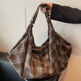 thumbnail image 4 of Large Capacity Tote Backpack Convertible Shoulder Crossbody With Checkered Pattern, 4 of 6