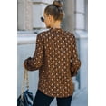 thumbnail image 3 of Cheetah Tie Neck Blouse, 3 of 6