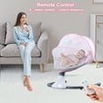 thumbnail image 5 of OUYI Baby Swing for 0-24Months - USB/Bluetooth, 4-Speed, 5-Point Harness, Remote Control, Portable (Pink), 5 of 9