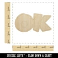 thumbnail image 2 of OK Okay Fun Text Wood Shape Unfinished Piece Cutout Craft DIY Projects - 4.70 Inch Size - 1/4 Inch Thick, 2 of 7