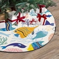 thumbnail image 3 of FMSHPON Different Colorful Fish Xmas Christmas Tree Skirt Stand Mat for Holiday Party Decoration Indoor Outdoor 36 inches, 3 of 3