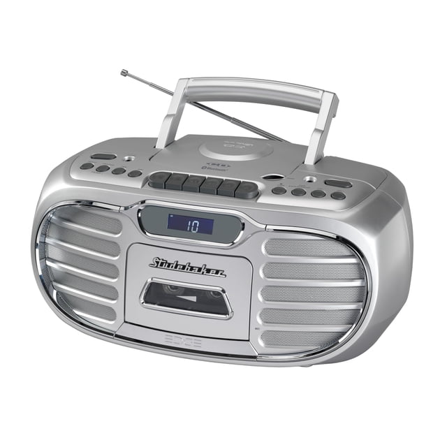 Boombox Bluetooth Studebaker Retro Edge Big Sound Plateado