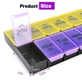 thumbnail image 6 of Weekly Pill Organizer, Quick Fill Large AM PM Pill Box  2 Times a Day,, Moisture-Resistant Pill Cases, Daily Night Oversized Medicine Organizer for Pills/Vitamin/Fish Oil/Supplements, 6 of 8