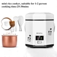 thumbnail image 4 of DCIGNA Mini olla de arroz de 1,2 l, lonchera eléctrica, viajes, pequeña olla antiadherente extraíble, función de mantener el calor, adecuada para 1 a 2 personas, para cocinar sopa, arroz, guisos,, 4 of 5