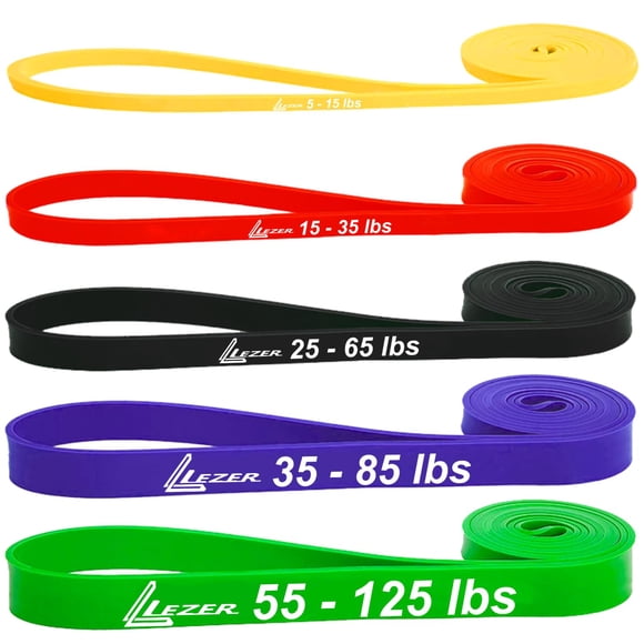 Set de 5 bandas de resistencia LEZER para entrenamiento