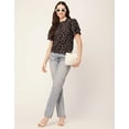 thumbnail image 6 of Moomaya Printed Tops For Women Round Neck Flutter Sleeve Poly Crepe Tunic Top, 6 of 8
