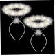thumbnail image 3 of Light Up Angel Headband White Black Headband Angel Headband For Christmas Angel Costumes White With Light, 3 of 5