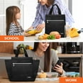 thumbnail image 5 of OPUX Lunch Bag for Women, Insulated Lunch Box Tote for Girls Work School Men Kids Office, Thermal Soft Small Lunch Cooler Bag for Picnic Travel with Pocket, Fits 12 Cans - Black, 5 of 7