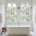 thumbnail image 4 of Watercolor Forest Sage Green Tier Curtains 54 Inch Length, Abstract Modern Trees Cafe Short Curtains for Bathroom Over Sink, Small Kitchen Curtain Light Filtering Tiered Drapes 2 Panels 27.5"Wx54"L, 4 of 8
