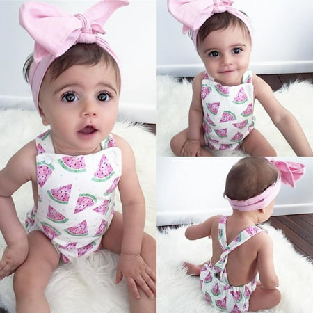 

Newborn Baby Girl Clothes Bodysuit Romper Jumpsuit Playsuit Outfits Sunsuit Set