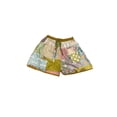 thumbnail image 5 of Unisex Boho Bohemian Hippie Rayon Patchwork Festival Shorts One Size Elasticated Waist Comfy Shorts / Parrot Green, 5 of 9