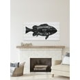 thumbnail image 3 of Marmont Hill A Black Fish White Wood Wall Art, 3 of 9