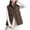 Brown, variant on Christmas Clearance! ZVNAΖH Puffer Vest for Women Zip Up Puffer Vest Stand Collar Sleeveless Padded Jacket Coat Winter Warm Vest with Pockets