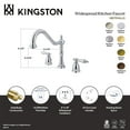 thumbnail image 4 of Kingston Brass KB1791ALLS Heritage Double-Handle 3-Hole Widespread Kitchen Faucet in Polished Chrome, 4 of 5