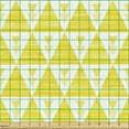 thumbnail image 2 of Ambesonne Geometric Fabric by the Yard Upholstery, Summer Tone Triangles, 3 Yards, Yellow and White, 2 of 5