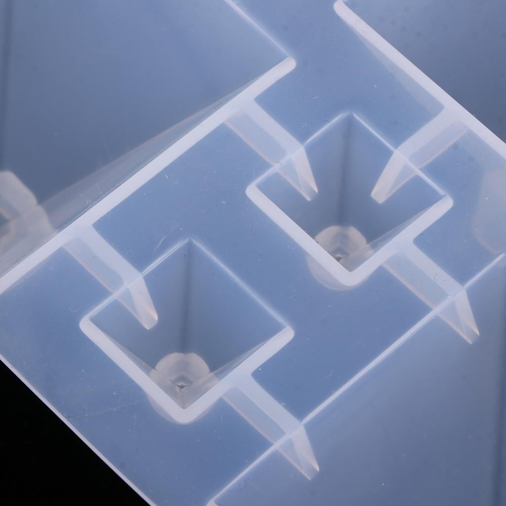 Milageto 1Set Pyramid Silicone Mould DIY Resin Art Craft Jewelry Making Pendant Molds