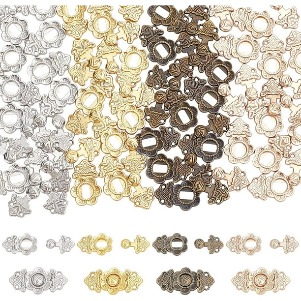 40 botones a presión para coser, 4 colores, mini botones de aleación con hebilla de cinturón, pequeños broches metálicos, botones de presión duraderos.