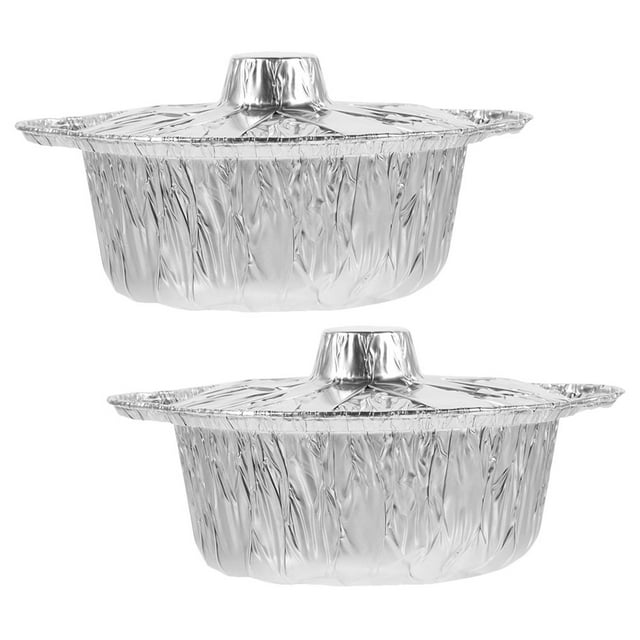 unbranded 2Ud Ollas De Aluminio Para Almacenar Y En Casa Color Plata