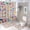 Coloryushi, variant on Happy Colorful Doodle Pattern Design Shower Curtain Sets with Rugs 4 Piece Rustic