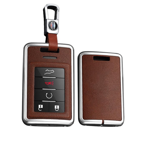 Premium Metal Key Fob Cover for Cadillac SRX ATS ELR XTS 2010-2015 Models – Durable Keyless Entry Remote Protector Case Metal Keychain