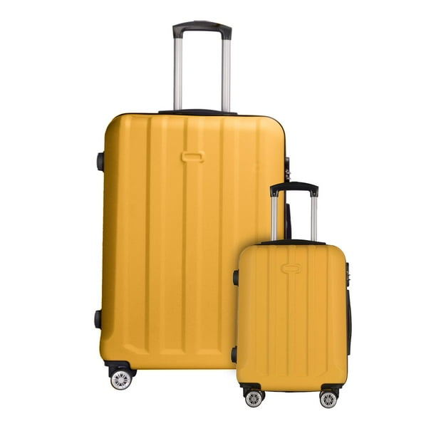 Check In - Set 2 Maletas de Viaje, Capacidad de 10 kg y 25 kg amarillo Unitalla