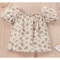 thumbnail image 3 of Robe Justaucorps pour Bébé Fille Imprimé Floral Manches Courtes Robe d'Été Vêtements Décontractés, 3 of 8