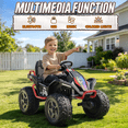 thumbnail image 6 of TOYBSNR 24V Ride on Toy for Kid, Electric ATV with Remote Control, 4 Wheeler with Music & Colored Light, 2WD/4WD Switchable Power Quad for 3-8 Years Old, Red, 6 of 10