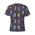 thumbnail image 6 of Qekee Cartoon Dinosaur Classic Fit T-Shirt Men's Shirt Men's Tight Short Sleeves for Exercise, Running, Mountaineering - Cartoon Dinosaur, 6 of 9