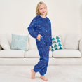 thumbnail image 6 of Fluffy Pajamas Set Fuzzy Winter Warm Pj Sets Pullover Tops and Long Pants Starry Night Sky Pattern Large, 6 of 8