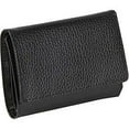 thumbnail image 1 of 291332-1 Pebble Grained Leather French Purse Foldover Wallet - Black, 1 of 1