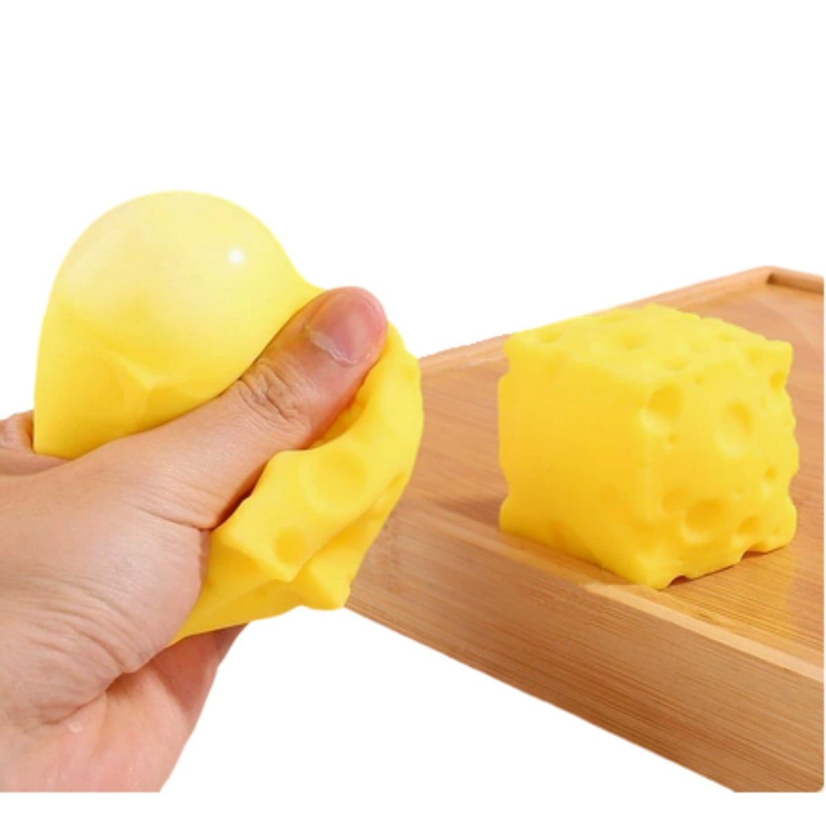 Cheese Squishy,Nice Soft Cheese Gifts Cute Stress Balls Party Favors for Employee Coworker Friends Office Desk Decor Christmas Valentines Birthday Stuffers, 1.6"-1PC