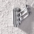 thumbnail image 2 of Gancho plegable para toallas de níquel cepillado, gancho giratorio de 3 brazos de metal simple en ángulo, gancho flexible para bata, gancho de pared para ahorro de espacio para baño RV, 2 of 5