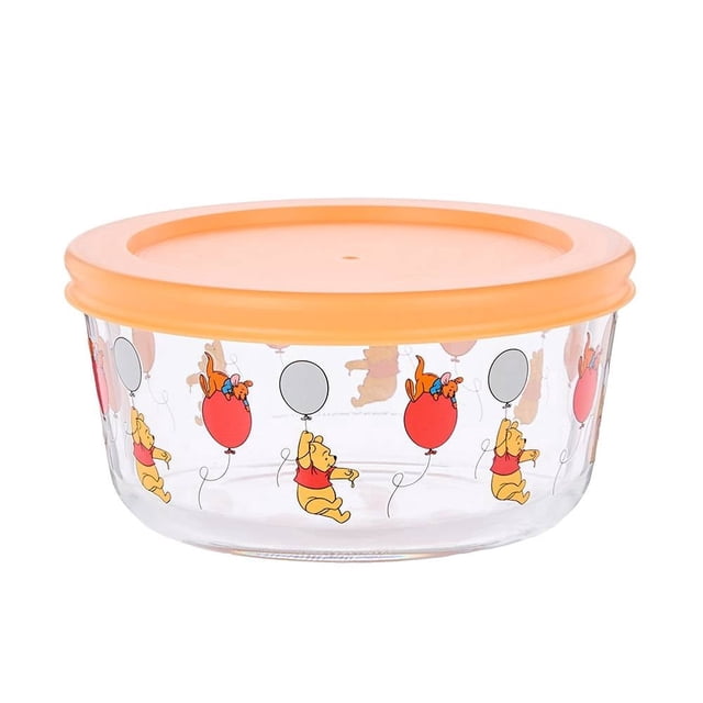 Contenedor Disney Winnie Pooh de Vidrio con Tapa de Plástico de 300 ml.
