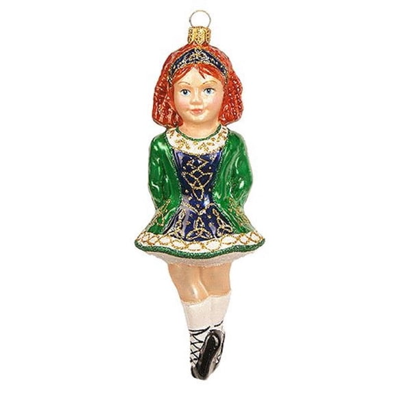 Irish Dancer Girl Polish Glass Christmas Tree Ornament Decoration Ireland