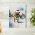 thumbnail image 2 of Hello Winter Pug Frosty Morning Walk Welcome Snowy Christmas Vertical Matte Canvas Poster Dog Lover Gifts Wall Art Home Decor - 02018, 2 of 5