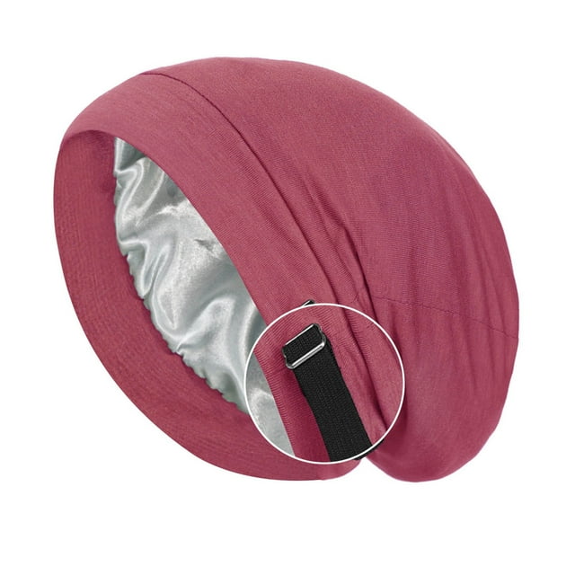 Sombreros para hombre, de color liso, a la moda, elásticos, de doble capa, ajustables, para dormir, de poliéster.
