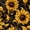 Flower-4, variant on Dark Black Yellow Sunflowers Wallpaper 17.71" X 118.1" Peel and Stick Wallpaper Boho Art Painting Floral Contact Paper Vintage Wall Paper for Bedroom Closet Dressing Room
