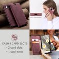 thumbnail image 3 of TECH CIRCLE for Google Pixel 8 2023 Phone Cover,Retro Classic Fashion Shockproof Full Protective Case Magnetic Closure Folding Card Slots Stand Wallet Shell for Google Pixel 8 6.2" 2023, Winered, 3 of 11