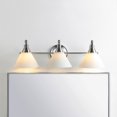 thumbnail image 2 of Safavieh Panya 7 in. H Three Light Cone Wall Sconce, Nickel/Clear, 2 of 6