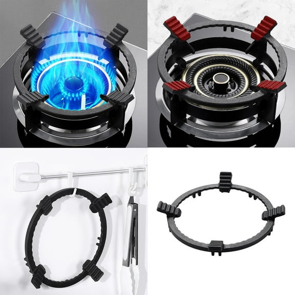 Nrmrqz Non-Slip Gas Stove Bracket - General Pot Rack for Most Gas Stoves, High-Temperature Resistant Stainless Steel, Heavy-Duty Stable Cooking Support for Woks, Pans & Soup Pots