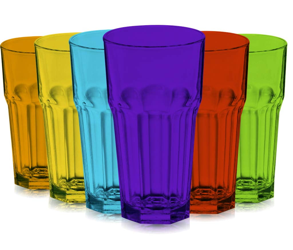 TableTop King 16 Ounce Cooler Glasses, Libbey Gibraltar Full Accent