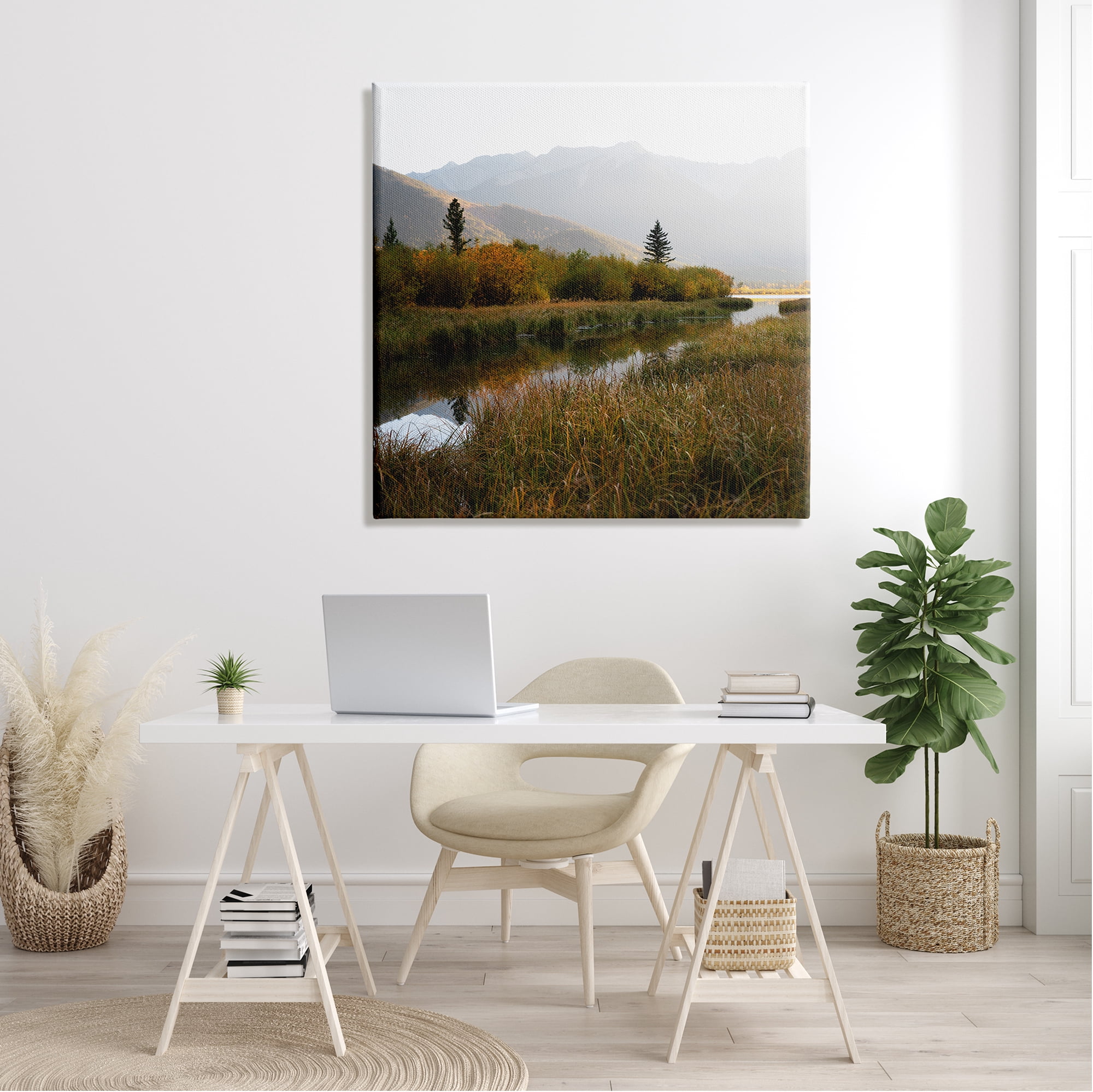 Stupell Industries Soothing Grassy Bog Stream Mountains Landscape , 36 x 36, Design by Carol Robinson